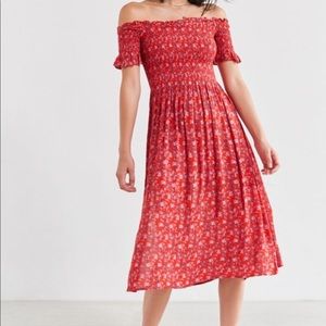 Kimchi Blue Off the Shoulder Smocked Dress